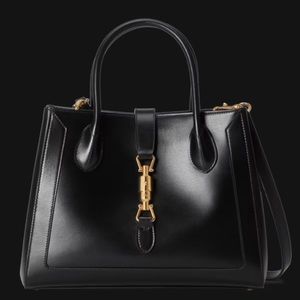 Gucci Jackie 1961 Medium Tote Bag. Black Leather